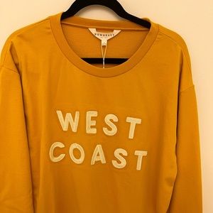 Mustard Yellow “WEST COAST” sweatshirt. Loungewear